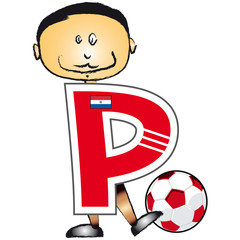 Alphabet Football lettre P