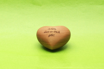 Herz aus Holz mit Spruch