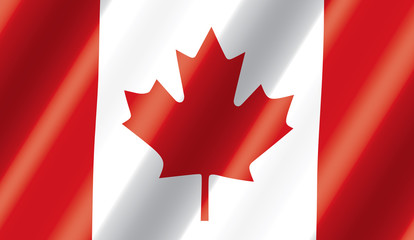 Canadian Flag Flowing