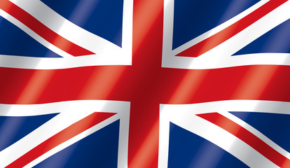 British Flag Flowing - obrazy, fototapety, plakaty