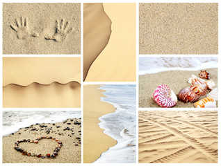 Summer sand collage