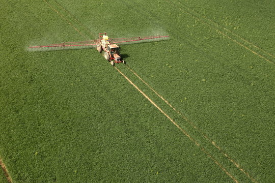 tracteur vue du ciel