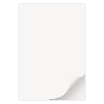 Turning empty white book page