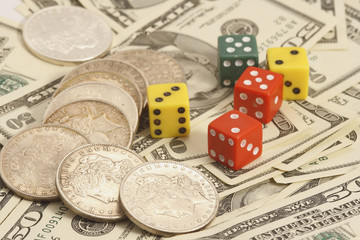 trade dollar and dice