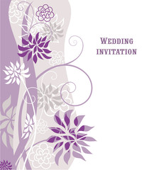 Floral  violet background