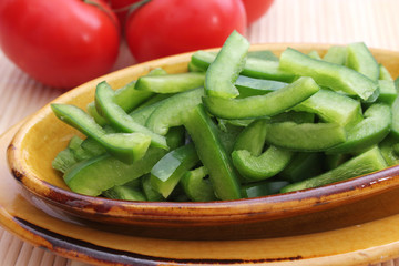 grüne paprika
