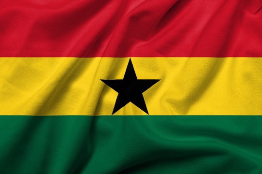 3D Flag of Ghana satin