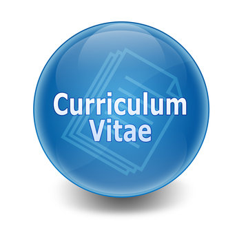 Esfera brillante con texto "CURRICULUM VITAE"
