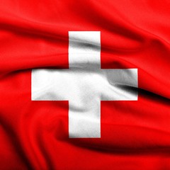 3D Flag of Switzerland satin