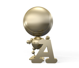 Easy learning - A - first letter of alphabet