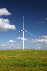 White Power Generating Wind Turbines