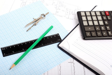 A compass on a graph paper