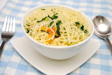 Oriental style vegetarian noodles