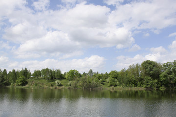 Fototapeta na wymiar lake, sky