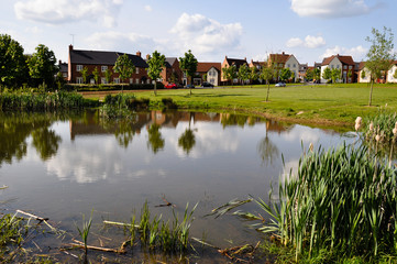 Fototapeta na wymiar Village Pond