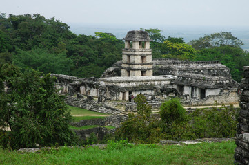 Fototapeta na wymiar Panorama of Palenque