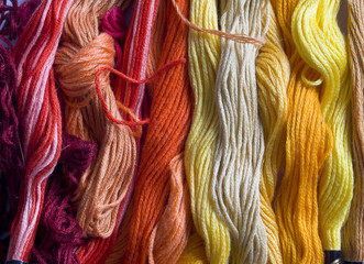 colorful yarns background