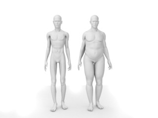 dünner und dicker Mann