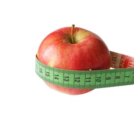 Apple with measure tape