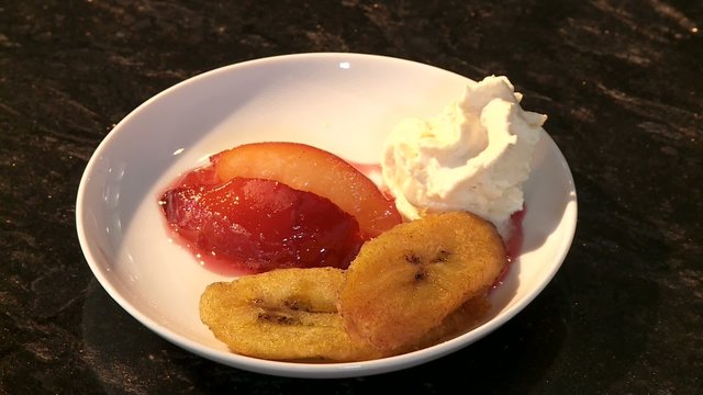 Nachtisch mit Kochbananen