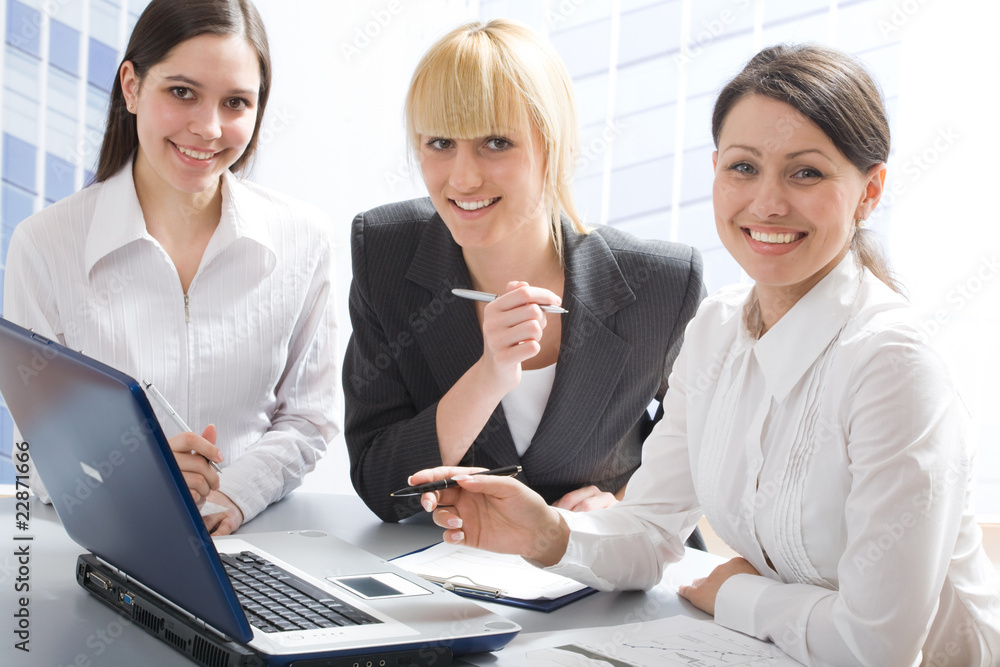 Poster happy businesswomen