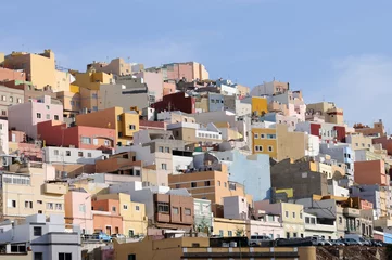 Foto auf Acrylglas Colorful houses in Las Palmas de Gran Canaria, Spain © philipus
