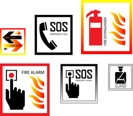 fire vector signs