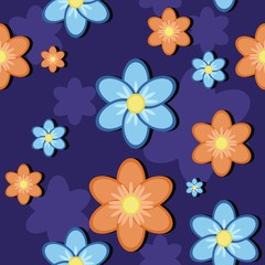 seamless background with flowers