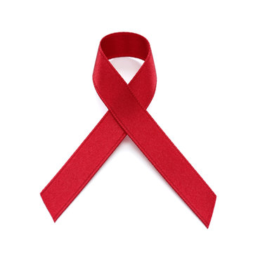 A red AIDS awareness ribbon