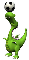 football - soccer player head - baby dragon baby