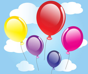 vector background with balloons