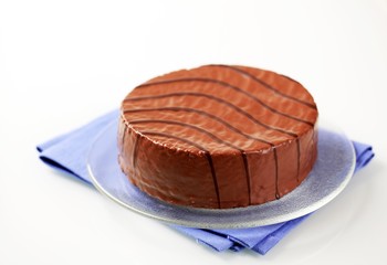 Chocolate glazed nut cake