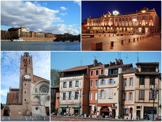 Dans la ville de Toulouse - obrazy, fototapety, plakaty