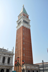 Fototapeta na wymiar Campanile on Piazza di San Marco, Venice, Italy