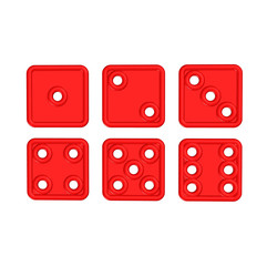 3d vector red dices