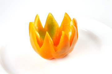 Fototapeta na wymiar orange bell pepper