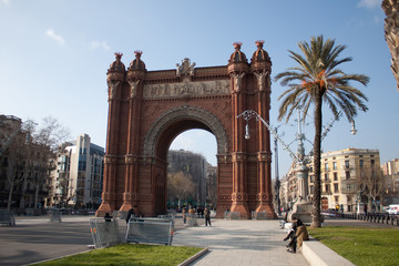 Fototapeta na wymiar Arco de Triunfo de Barcelona