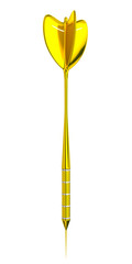 Dart on a white background. Isolated 3D image