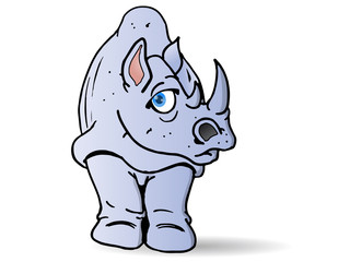 grey long horn  rhinoceros