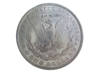 US silver dollar (reverse)