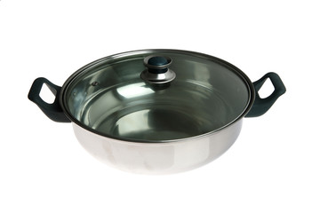 a saucepan with white background.