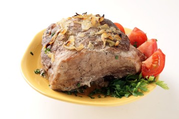 baked pork meat