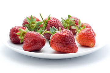 Strawberries on plate