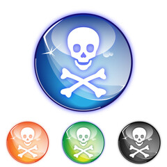 Picto danger de mort - Icon death risk - collection color