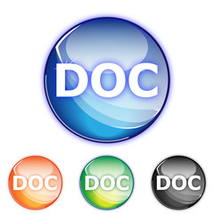 Picto extension DOC - Icon document - collection color