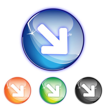 Picto fleche bas droite-Icon arrow down right -collection color