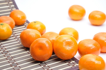 Mandarin baby orange with table cloth