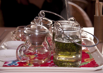 Préparation du thé vert