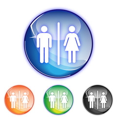 Picto toilettes homme femme - Icon man woman - collection color