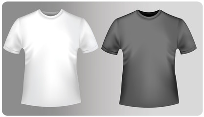 Vector illustration. Polo shirt design template (men)
